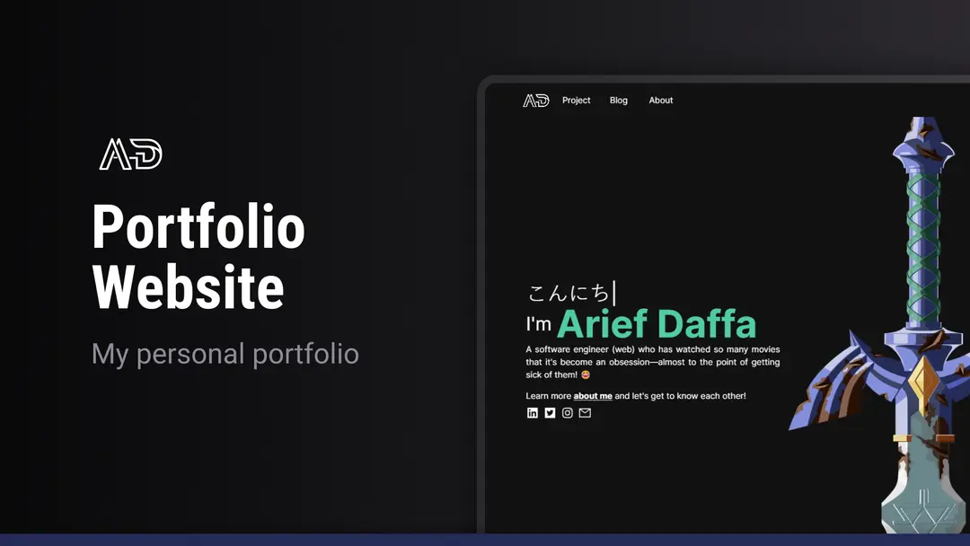 Personal Website v1 project preview